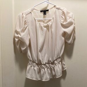 Forever 21 Cream Puff Sleeve Blouse size medium. BoHo styling